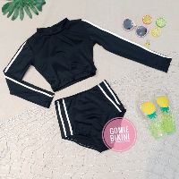 [Video thật ] Đồ bơi thể thao nữ bikini tay dài
