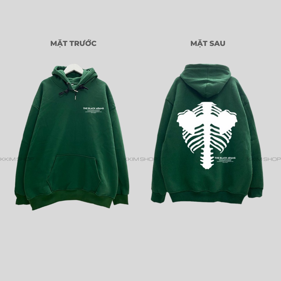 Áo Nỉ HOODIE The Black Adams XANH LÁ, Áo hoodie unisex nam nữ form rộng oversize chất liệu Nỉ bông cao cấp KKIM SHOP