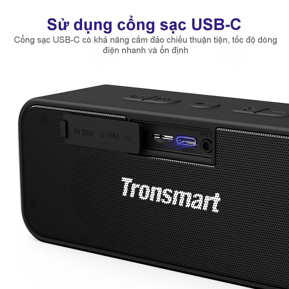 ✪ CHÍNH HÃNG ✪ Loa Bluetooth Tronsmart Element T2 Plus Loa di động 20W, Chống nước IPX7