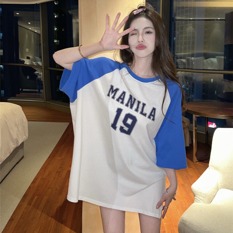 Áo Thun Nữ Tay Ngắn Dáng Rộng In Số