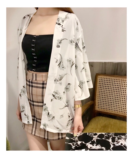 Áo Kimono Hoa new