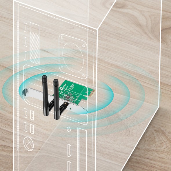 Card mạng WIFI TP-Link PCIEx 1X TL-WN881ND (300Mbps – 2 Angten) | BigBuy360 - bigbuy360.vn