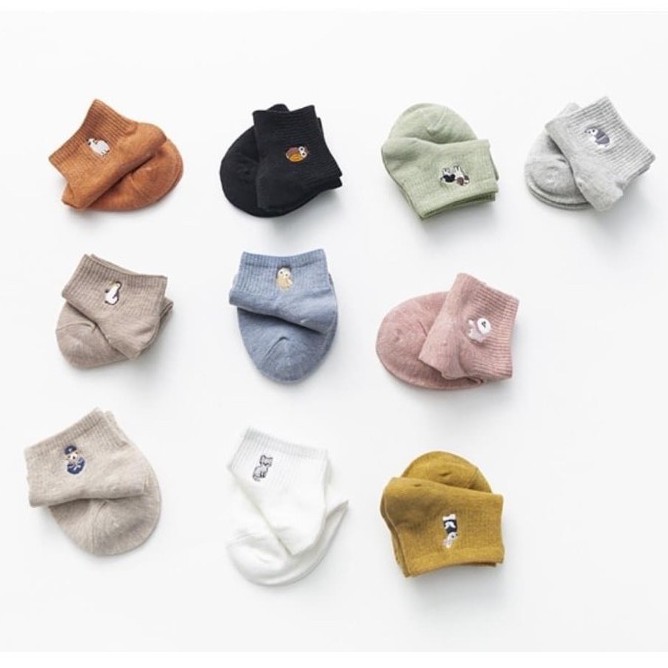 Vớ Tất Cổ Ngắn Icon Thú Vớ Thấp Icon Thêu Cotton Kháng Khuẩn Freesize Nam Nữ MRSOCKS - VN051