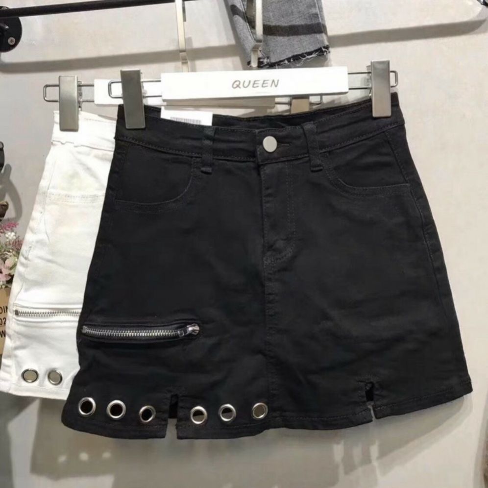 CHÂN VÁY KAKI ĐỤC LỖ MỚI LẠ, 3 SIZE DỄ LỰA CHỌN