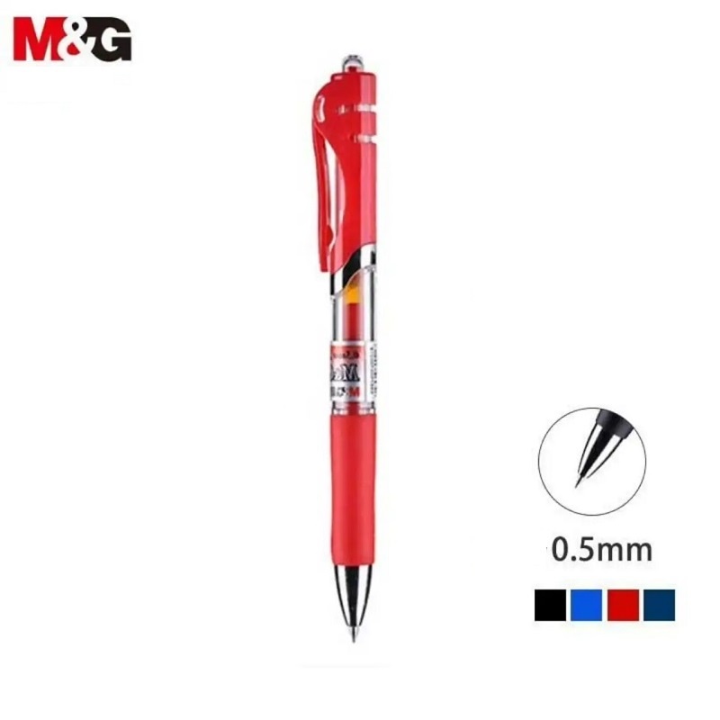Bút ký gel nước xoay 360 độ M&G K35 ngòi 0.5mm I Ruột G5 thay thế