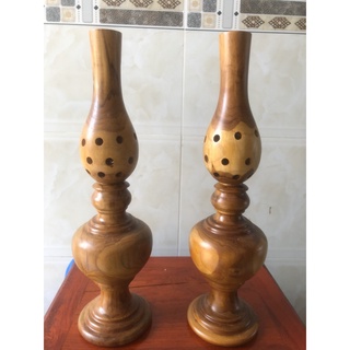 Cặp đèn trang trí bàn thờ gỗ Giá Tỵ