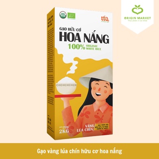 Gạo vàng lúa chín hữu cơ hoa nắng