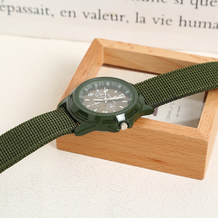 Đồng hồ nam Swiss Army dây dù, 3 kim, phong cách quân đội tặng pin dự phòng