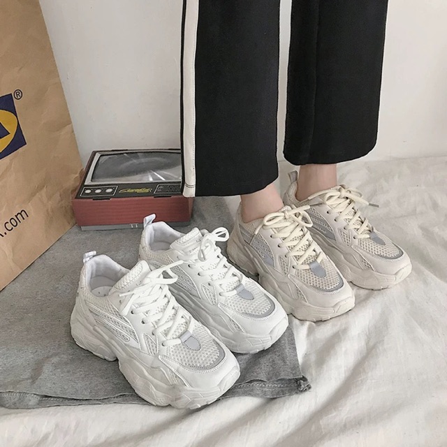 Giày ulzzang đế bự cách điệu siêu nhẹ - mẫu phản quang