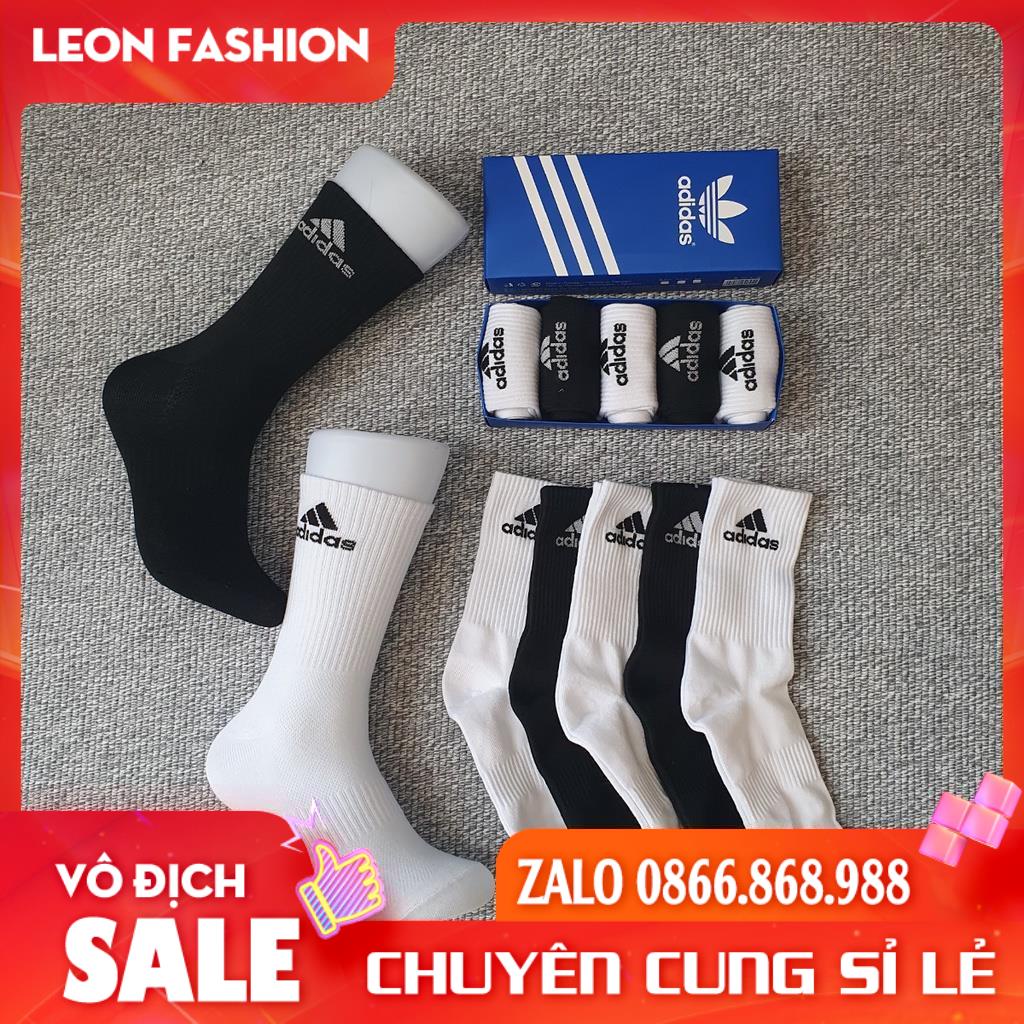 Tất NIKE, Vớ ADIDAS Hàng dày xuất khẩu loại 1 [Hộp 5 Đôi] Phong cách Thể thao Dệt kim QUÀ TẶNG - Kho sỉ tất