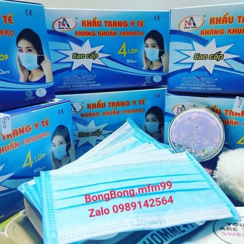 Khẩu trang Nam Anh 4 lớp giá rẻ nhất tp.hcm