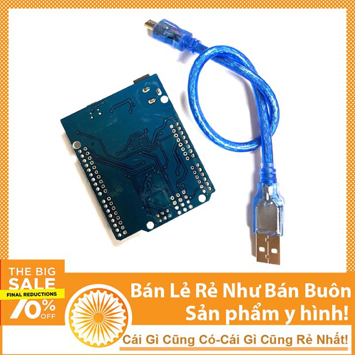 Bo Mạch Uno R3 Atmega328P CH340G Cổng Mini USB Nạp Code + Cáp Mini USB