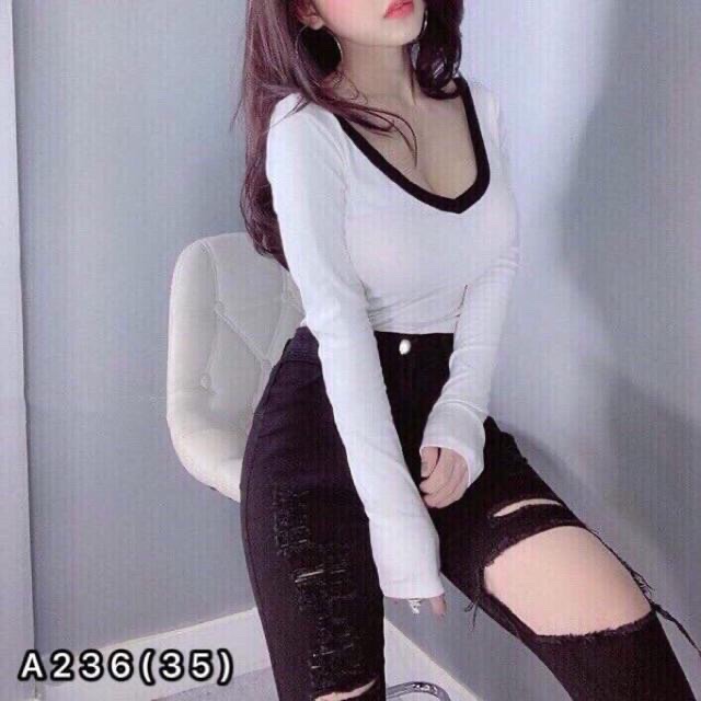 [ Mã FAMANU07 giảm 10% đơn 0đ ] Áo body dài ta xỏ ngón🌹áo thun nữ dài tay🌹áo giữ nhiệt nữ | BigBuy360 - bigbuy360.vn