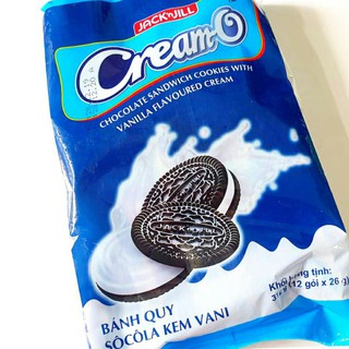 Bánh Quy Socola Cream-O Jack N' Jill Nhân Kem Vani (Túi 12 gói) 26g