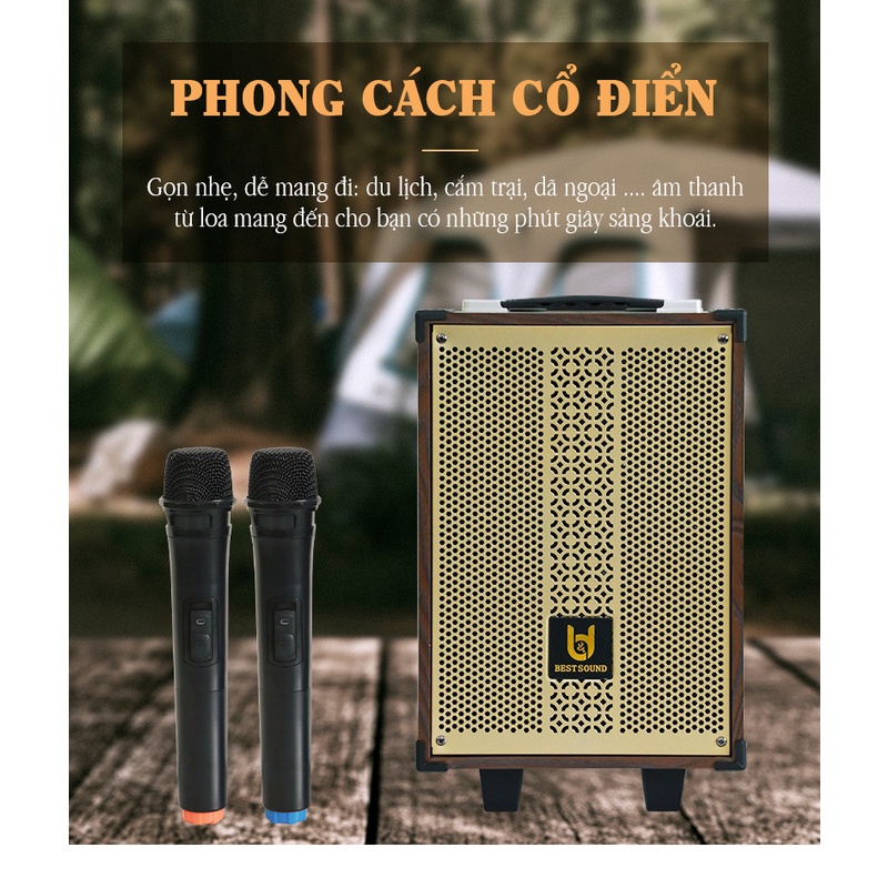 LOA KÉO BLUETOOTH XÁCH TAY KARAOKE KÈM MICRO CAO CẤP, BASS 25 CÔNG SUỐT 40W - HÀNG CHÍNH HÃNG