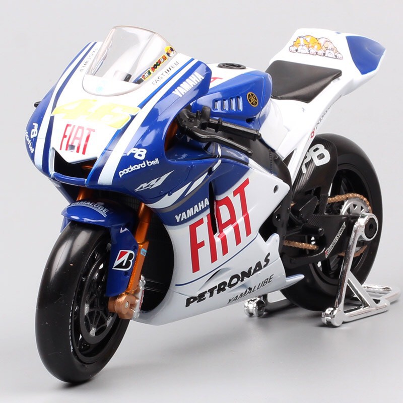 Mô hình moto Yamaha Fiat YZR M1 GP 2009 tỉ lệ 1:10 no.46 Valentino Rossi