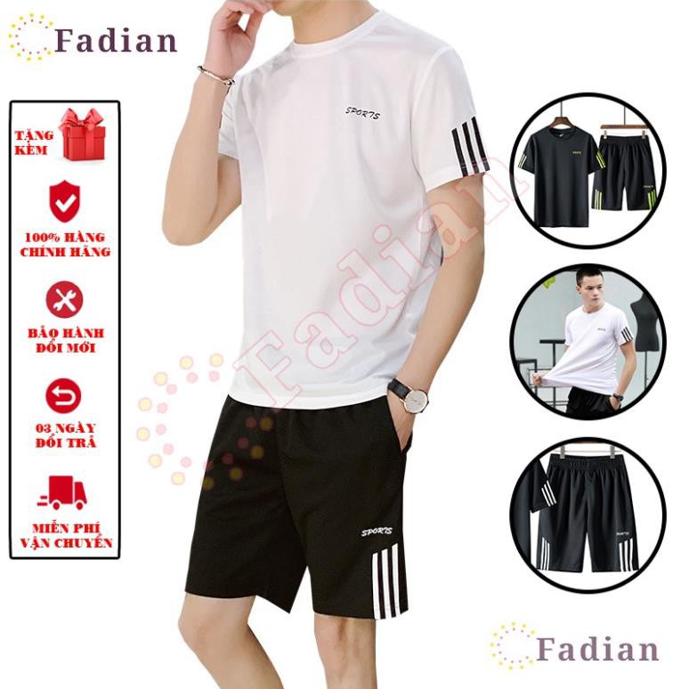 Set đồ bộ nam nữ mặc nhà, bộ quần áo thể thao tay ngắn SPORT phối sọc thời trang phong cách Ulzzang Unisex (mẫu mới) ་