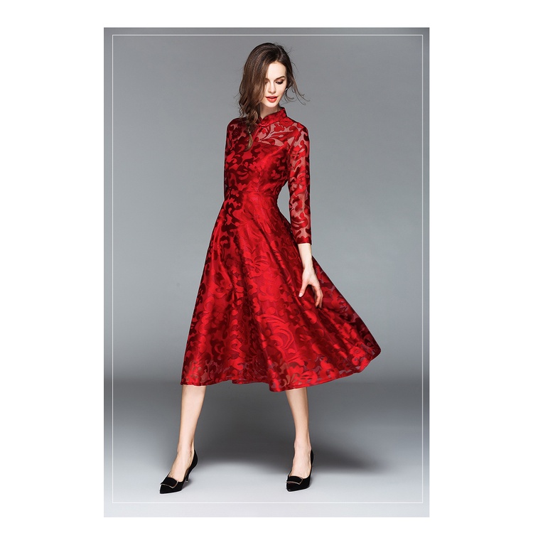 Đầm Chữ A Phối Ren Thanh Lịch Chất Lượng Cao Dành Cho Nữ