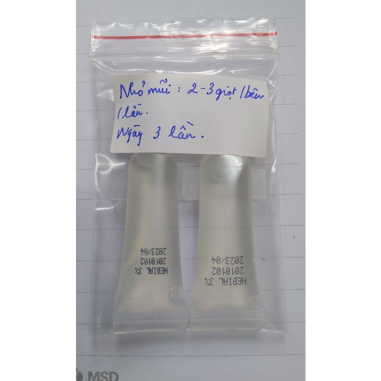 Nước muối nhỏ mũi Nebial 3% từ Buona Italia, giúp giảm nghẹt mũi, chảy mũi,làm sạch dịch nhầy mũi