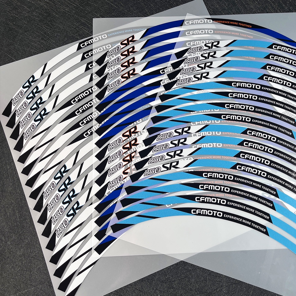Set 16 Miếng Dán Phản Quang 17 inch Chống Thấm Nước Trang Trí Vành Bánh Xe Mô Tô CFMOTO 250SR