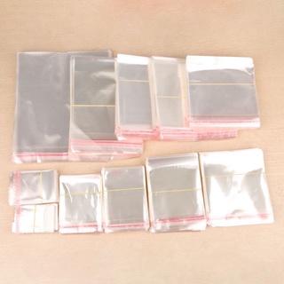 100 Túi dán miệng trong suốt chọn size đựng trang sức, bánh quy...
