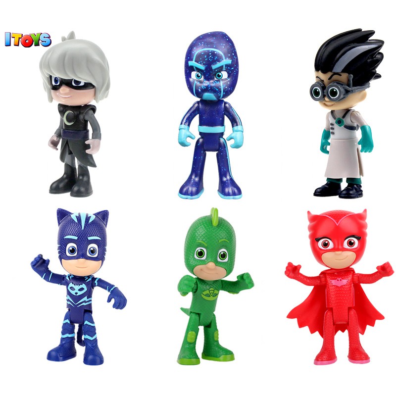 Bộ 6 nhân vật PJ Masks - Đầy đủ nhân vật phản diện đã có mặt tại ITOYS