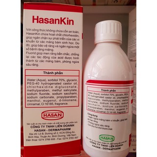 (Hàng chính hãng) HASANKIN nước súc miệng diệt khuẩn 250ml.