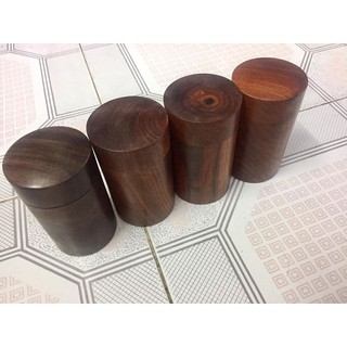 Lọ tăm trụ tròn gỗ trắc