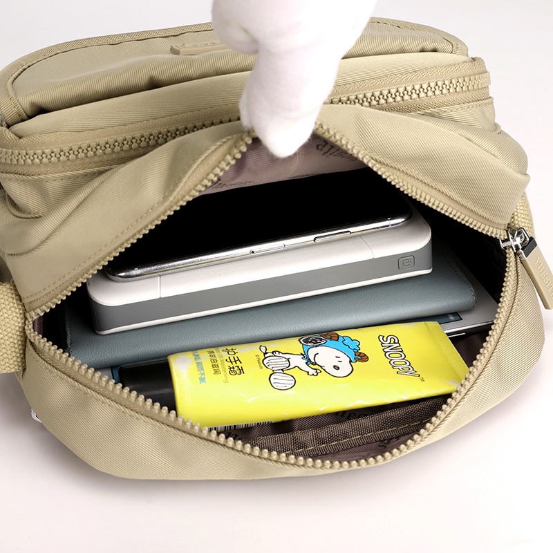 Túi Đeo Chéo Hình Vuông Nhỏ Thiết Kế Nhiều Ngăn Phong Cách Hàn Quốc Mới