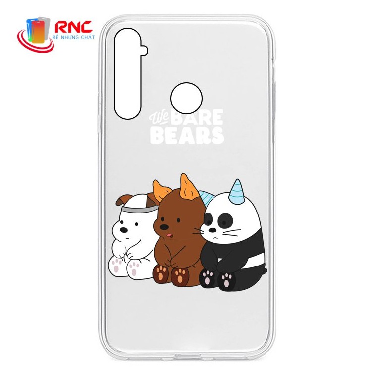 Ốp lưng Realme 3/Realme 5s/Realme 6/Realme C11/...trong in hình gấu kute