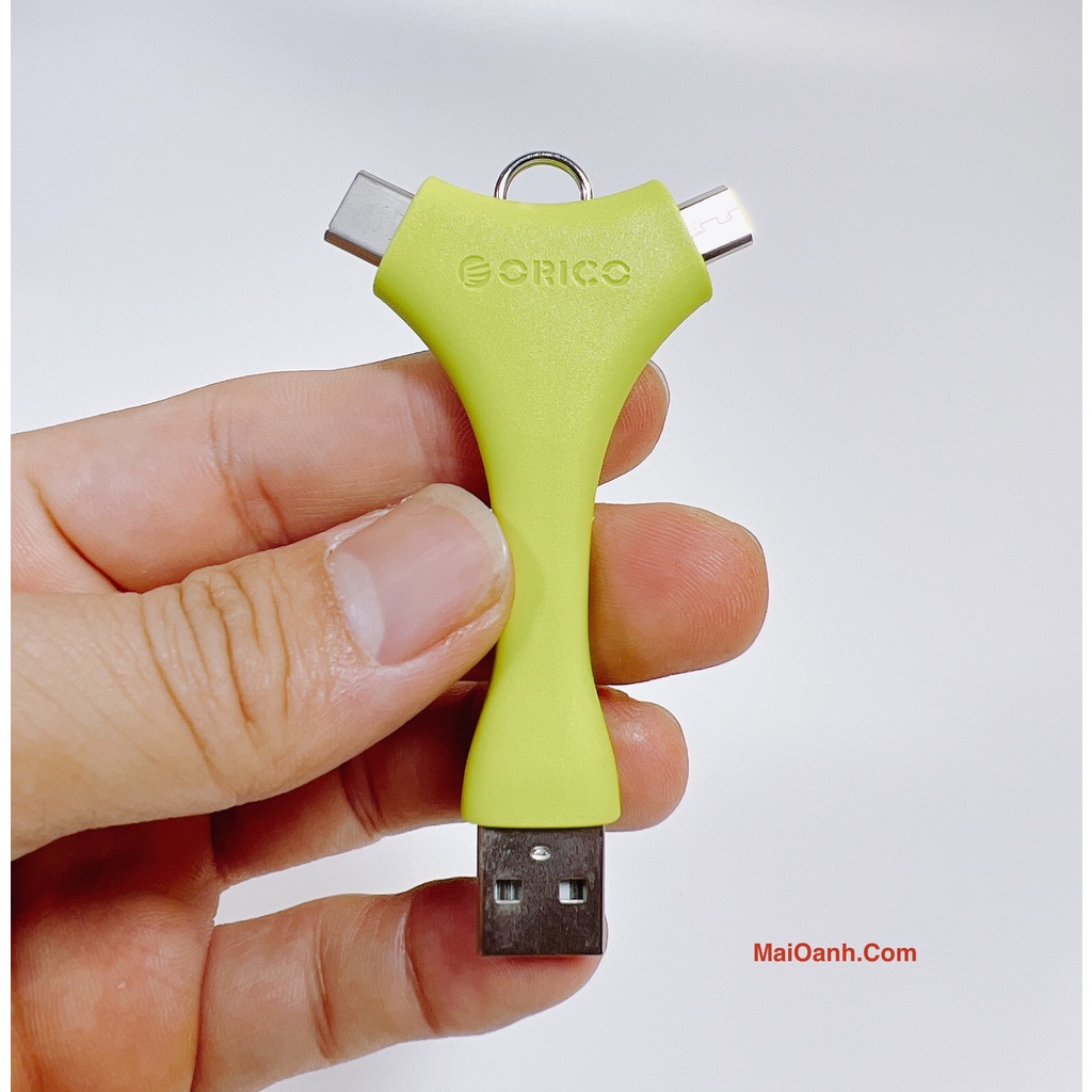 [Orico ] Cáp Chữ Y Hai Đầu 1 Micro USB Và 1 USB-Type C - Hỗ Trợ Truyền Dữ Liệu