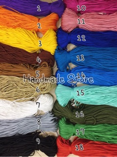 Dây Paracord 4mm màu trơn cuộn 5m