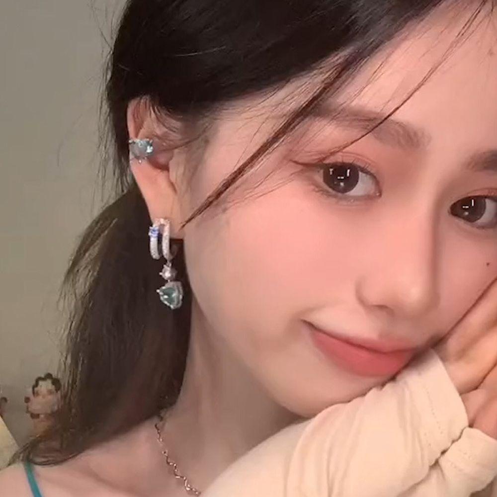 Khuyên Tai Kiểu Bất Đối Xứng Ngọt Ngào Cá Tính Cho Nữ|Khuyên Tai Hình Trái Tim Phong Cách Vintage