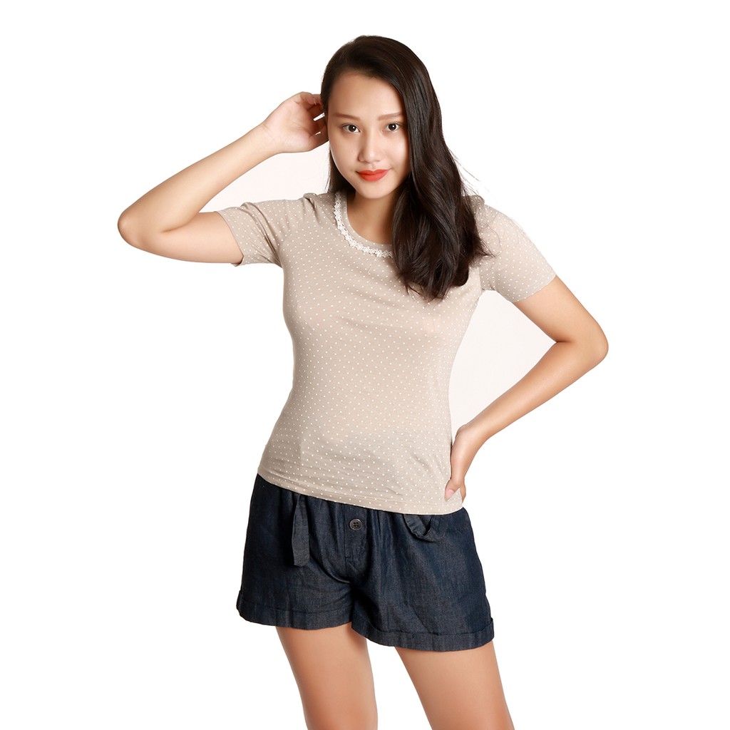 Áo kiểu nữ Narsis NWS2015 chấm trắng