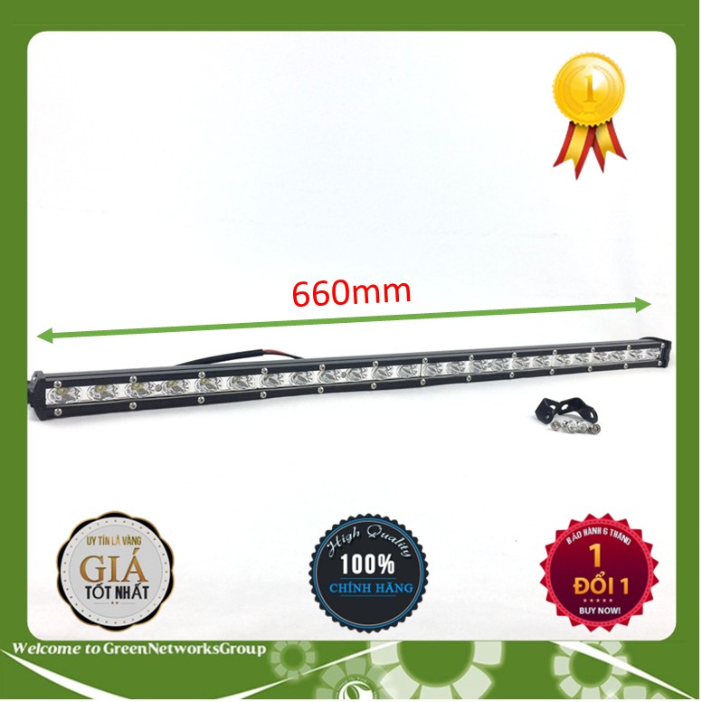 Đèn trợ sáng led bar OFFROAD 18 bóng cho ánh sáng vàng dành cho ôtô