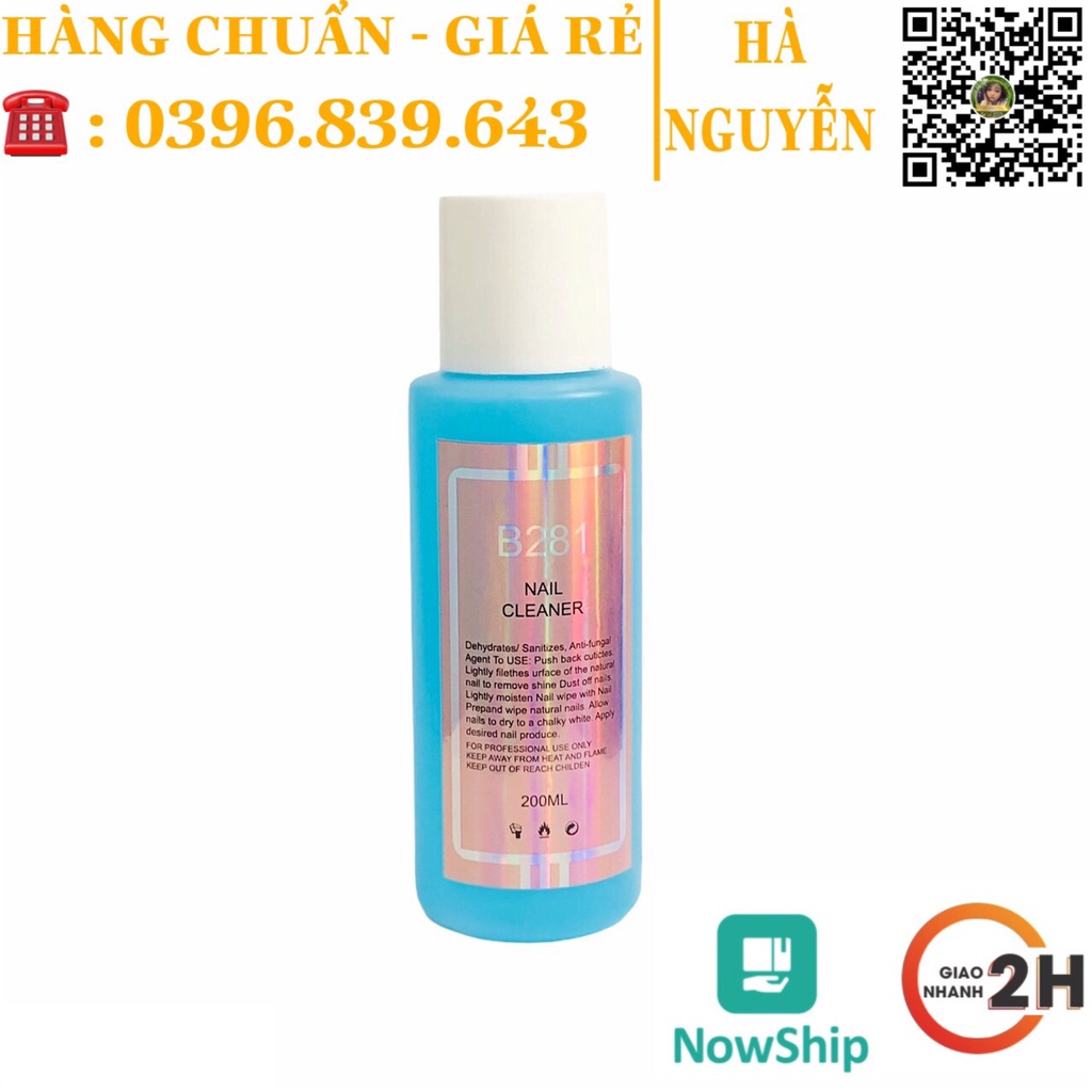 Nước Lau Gel B281 200ml - Cồn Thơm Lau Gel