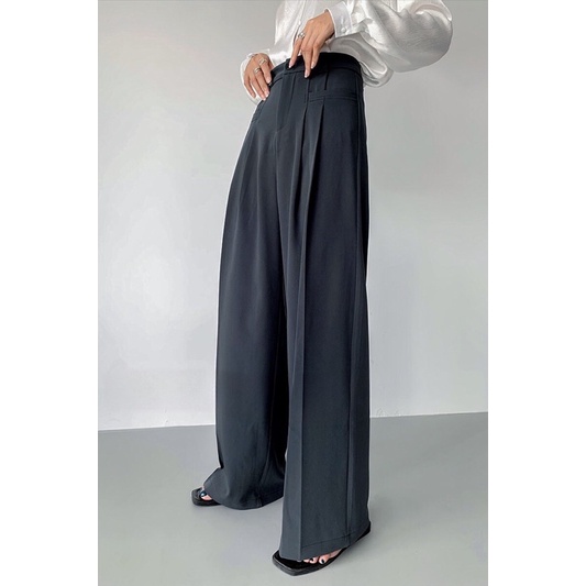 Quần tây ống rộng ulzzang phần túi xếp ly