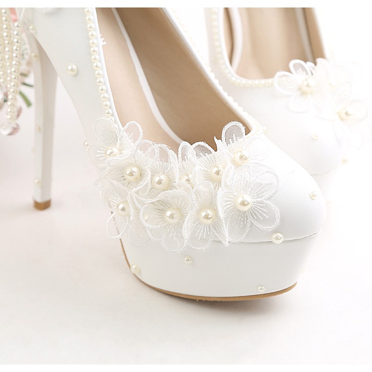 [Le' Canari] Giày cô dâu, giày cưới - Hoa ngọc rơi