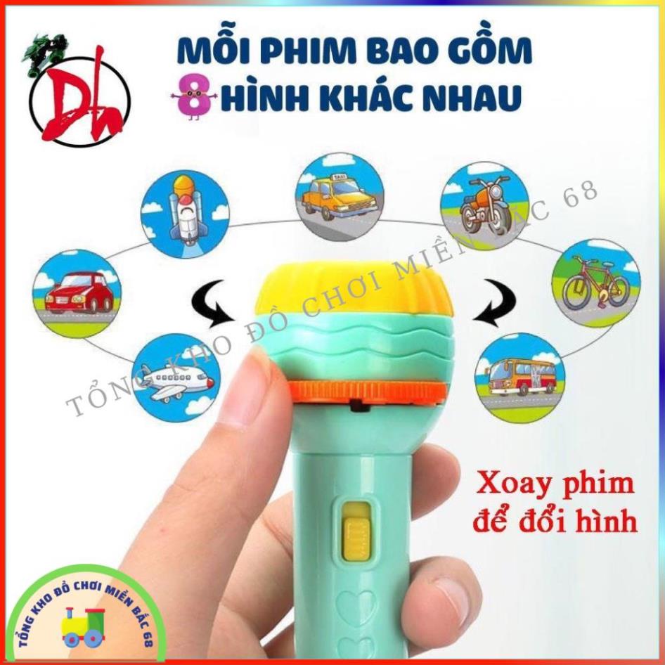 Đồ chơi đèn pin chiếu hình ảnh gồm 24 hình với nhiều chủ đề phong phú cho bé khám khá tưởng tưởng