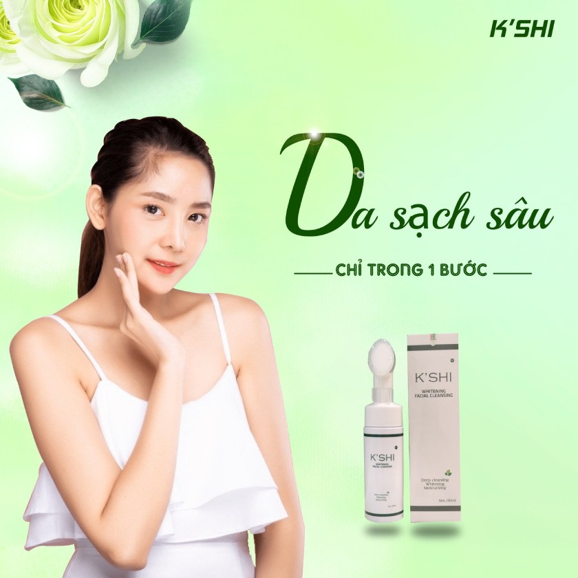 [HÀN QUỐC] Sữa Rửa Mặt K'shi Có Đầu Cọ Giúp Sạch Sâu, Kiềm Dầu, Ngừa Mụn, Dưỡng Trắng da 150ml