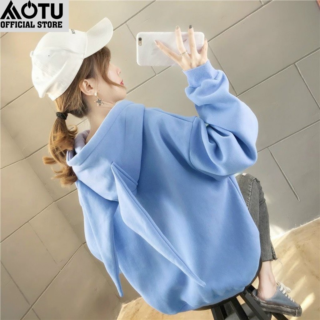 Áo Hoodie nữ có nón phối Tai Thỏ xinh xắn, siêu dễ thương KN03 | BigBuy360 - bigbuy360.vn