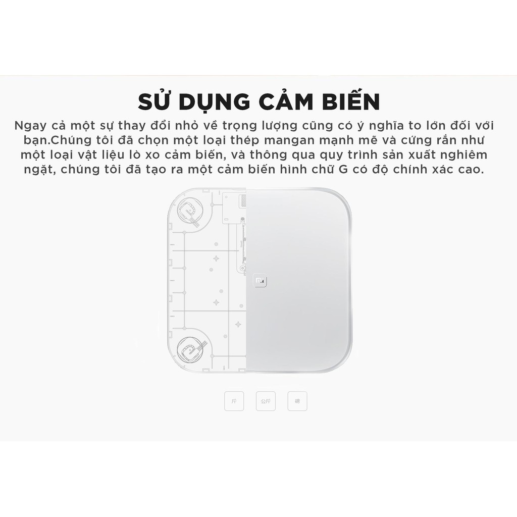 Cân sức khỏe thông minh Xiaomi Millet Scale 2 Bluetooh 5.0 cao cấp, chính xác thế hệ mới nhất