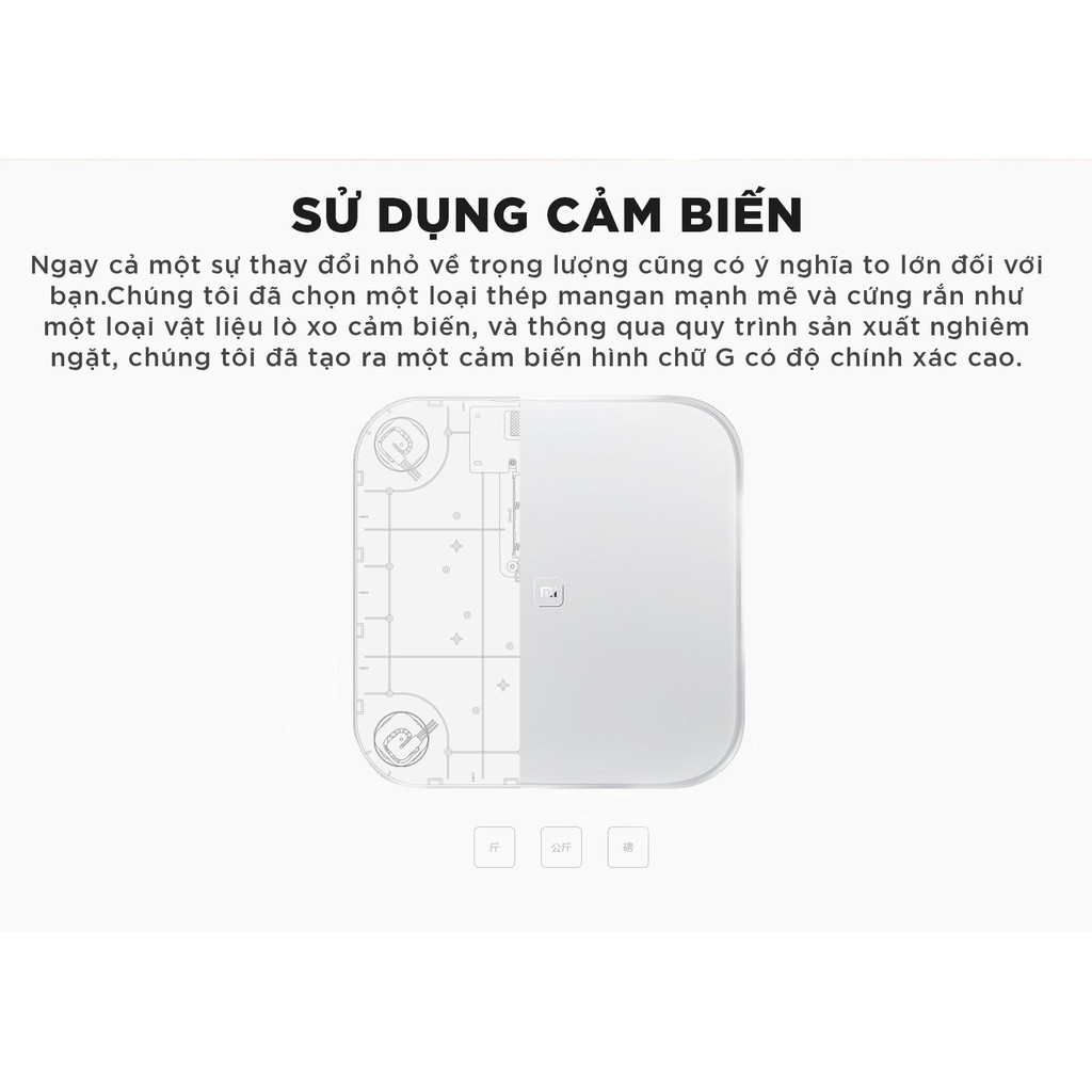 Cân sức khỏe thông minh Xiaomi Millet Scale 2 Bluetooh 5.0 cao cấp, ch