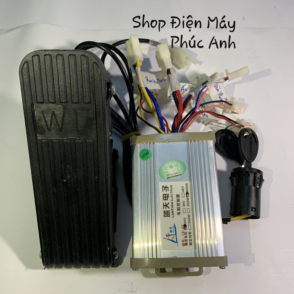 Bộ điều khiển tốc độ motor DC 24v 800w Kèm Chân Ga