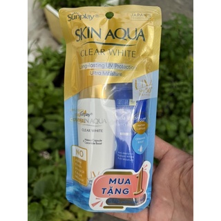 KEM CHỐNG NẮNG SKIN AQUA CLEAR WHITE NẮP VÀNG