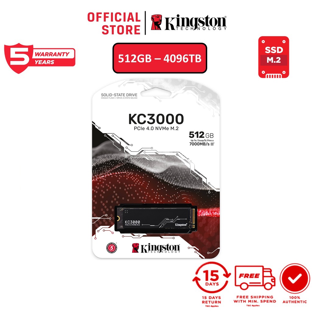 Ổ cứng SSD Kingston KC3000 512G-2048G PCIe 4.0 NVMe M.2 SSD Hiệu năng cao dành cho máy tính để bàn và máy tính xách tay | WebRaoVat - webraovat.net.vn
