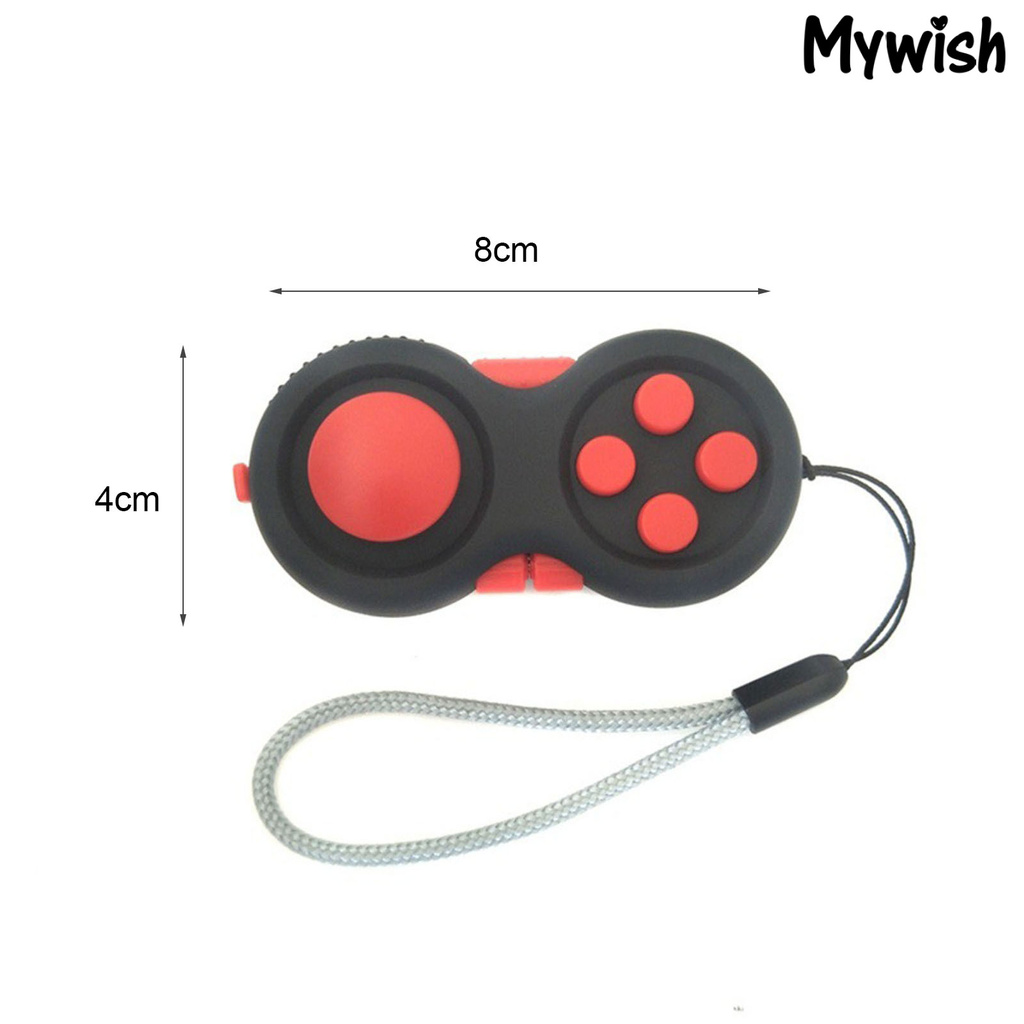 MYWISH Fidget Pad Portable Stress-relieving 4 Buttons Game Joystick Stress Reliever for Teens