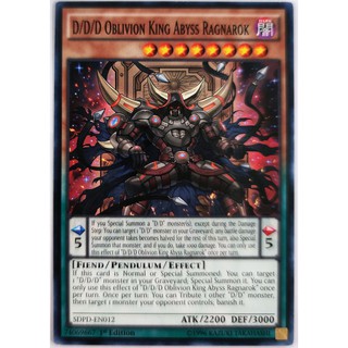 [Thẻ Yugioh] D/D/D Oblivion King Abyss Ragnarok |EN| Common
