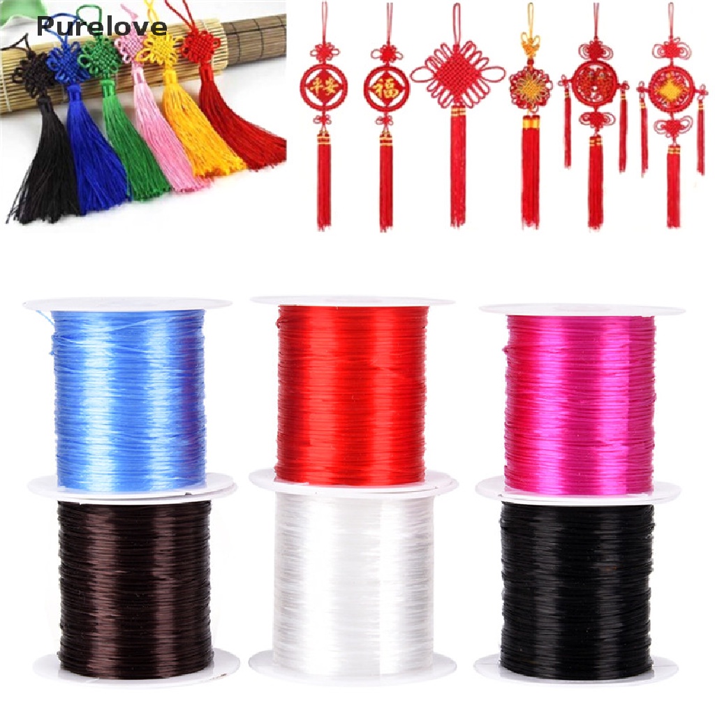 Cuộn dây cước co giãn 1mm dùng làm trang sức DIY tiện lợi