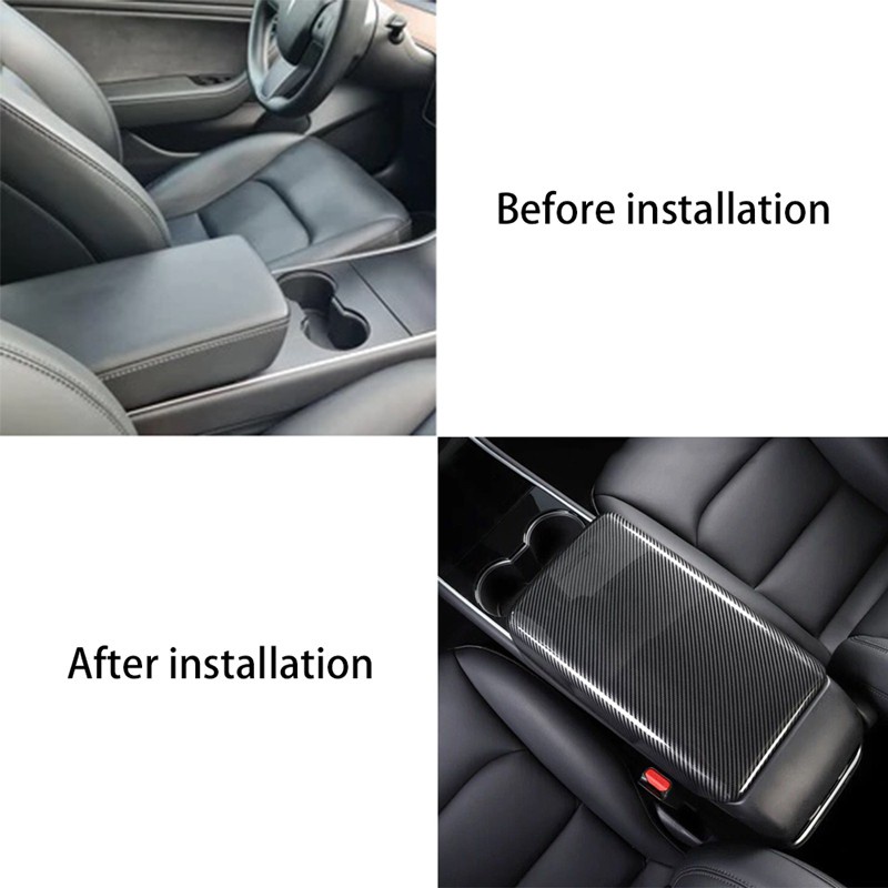 Center Console Armrest Box Frame Cover Sticker for 2021 Tesla el Y